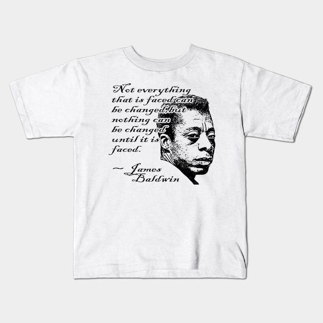 James Baldwin Kids T-Shirt by Doc Multiverse Designs